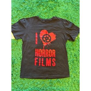 Unbranded Horror Films Graphic T-Shirt Mens L Black Excellent Movie Fan Tee